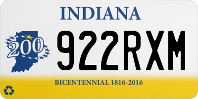 IN license plate 922RXM