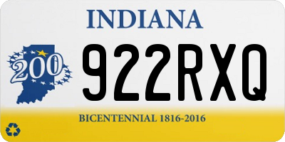 IN license plate 922RXQ