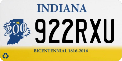 IN license plate 922RXU