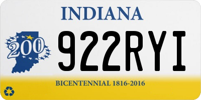 IN license plate 922RYI