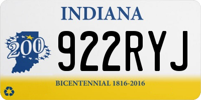 IN license plate 922RYJ
