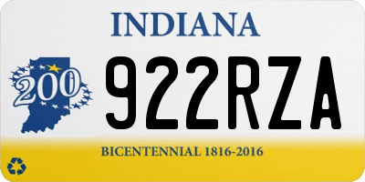 IN license plate 922RZA