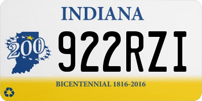 IN license plate 922RZI