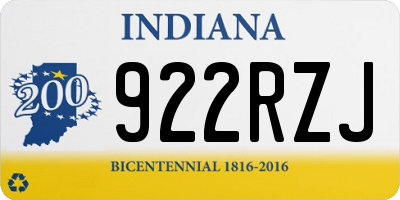 IN license plate 922RZJ