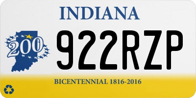 IN license plate 922RZP
