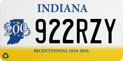 IN license plate 922RZY