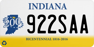 IN license plate 922SAA