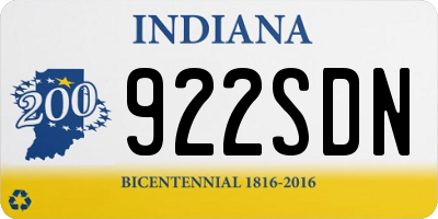 IN license plate 922SDN