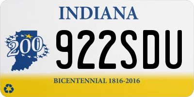 IN license plate 922SDU