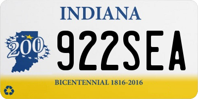 IN license plate 922SEA