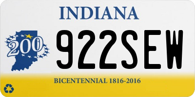 IN license plate 922SEW