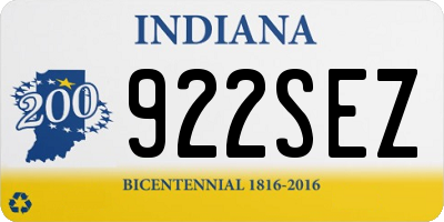 IN license plate 922SEZ