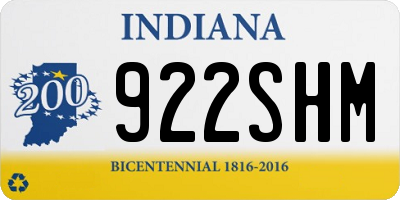 IN license plate 922SHM