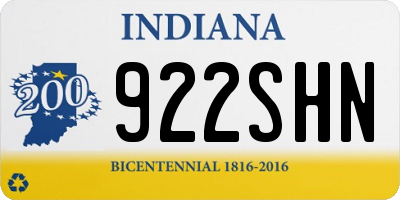 IN license plate 922SHN
