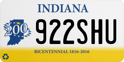 IN license plate 922SHU