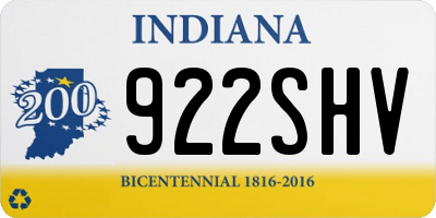 IN license plate 922SHV