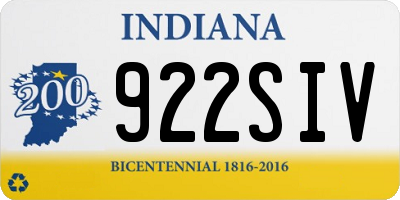 IN license plate 922SIV