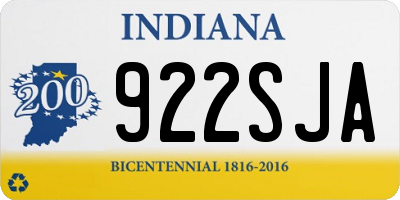 IN license plate 922SJA