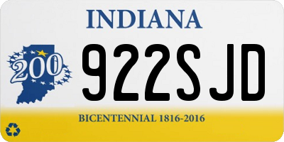 IN license plate 922SJD