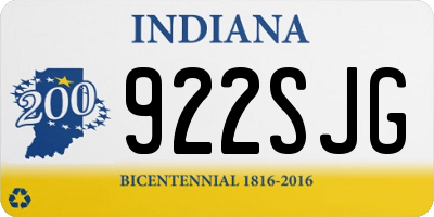 IN license plate 922SJG