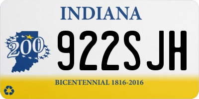 IN license plate 922SJH