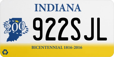 IN license plate 922SJL