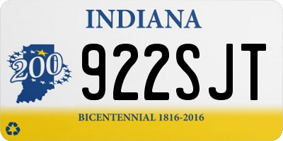 IN license plate 922SJT