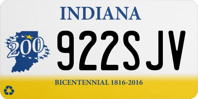IN license plate 922SJV