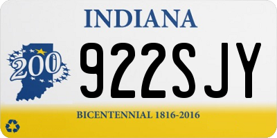 IN license plate 922SJY