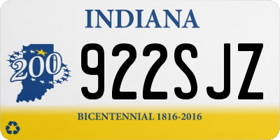 IN license plate 922SJZ