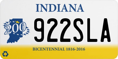 IN license plate 922SLA