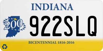 IN license plate 922SLQ