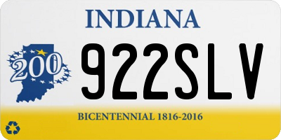 IN license plate 922SLV