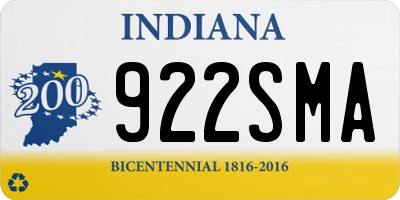 IN license plate 922SMA