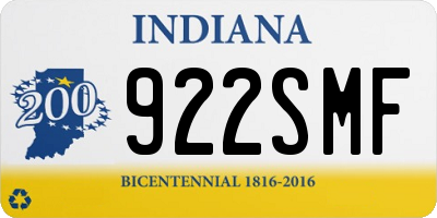 IN license plate 922SMF