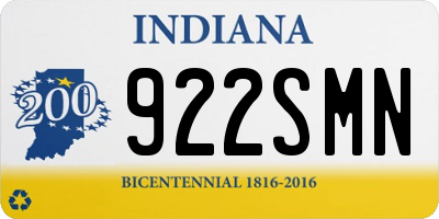 IN license plate 922SMN
