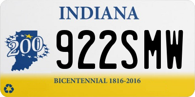 IN license plate 922SMW