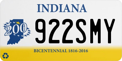 IN license plate 922SMY