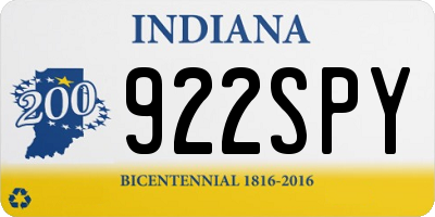 IN license plate 922SPY