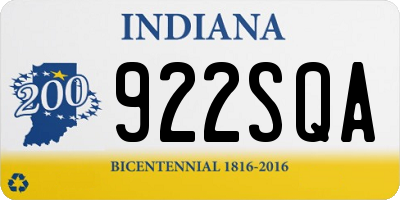 IN license plate 922SQA