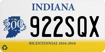 IN license plate 922SQX