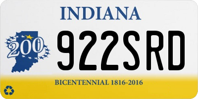 IN license plate 922SRD