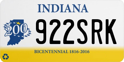 IN license plate 922SRK