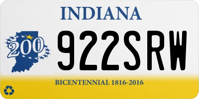IN license plate 922SRW
