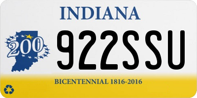 IN license plate 922SSU