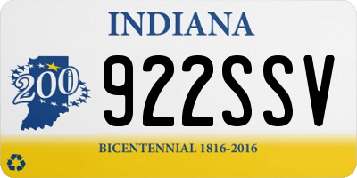 IN license plate 922SSV
