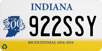 IN license plate 922SSY