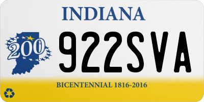 IN license plate 922SVA