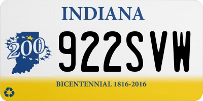 IN license plate 922SVW