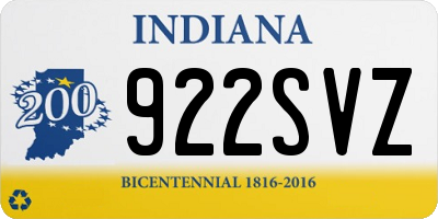 IN license plate 922SVZ